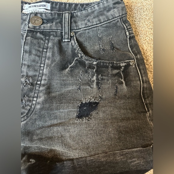 One x One Teaspoon High Waist Bandit Shorts - Picture 6 of 9